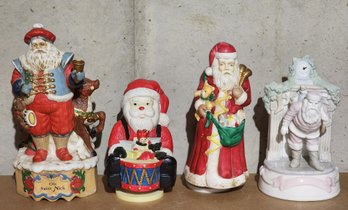 Assortment Of Santa Claus Christmas Musical Figures