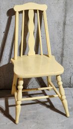 Vintage Yellow Paint Rustic Farmhouse Chair