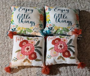 (4) Decorative Throw Pillows