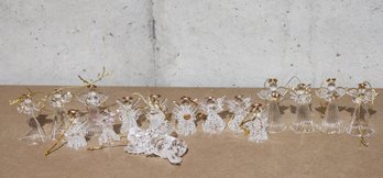 Vintage Small Glass Angel Christmas Ornaments