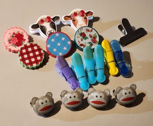 Assortment Of Magnet Clips And Regular Clips