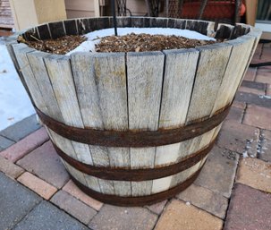 Huge Cask Barrel Style Outdoor Planter