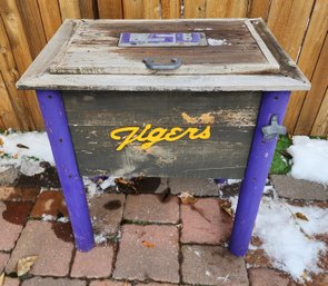 Vintage Handmade LSU Tigers Outdoor Cooler