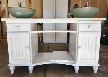 Vanity Cabinet System With Sink Setup Pre-Installed