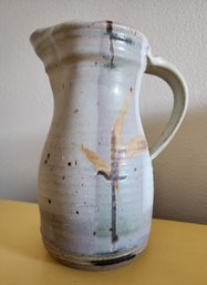 Vintage Handmade Ceramic Fine Art Pitcher Vessel