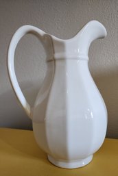 Vintage White Ceramic Bevarage Pitcher