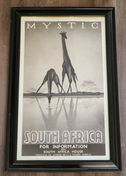 Framed SOUTH AFRICA Mystic TRAVEL Poster