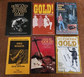 Assortment Of (6) GOLD Prospecting Reference Books