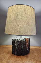 Vintage Wood Remnant Style Table Lamp