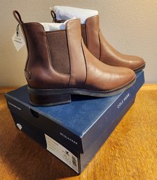 BRAND NEW Ladies COLE HAAN Size 10B Chestnut Brown Leather Boots