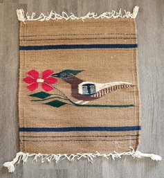 Vintage 100 Wool Made In Mexico Decorative Small Weaving