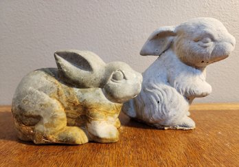 Set Of (2) Bunny Rabbit Decor Figures