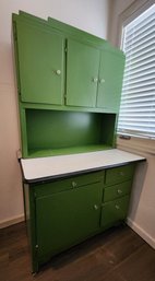 Vintage Large Green And Enamel HOOSIER Style Kitchen Cabinet System