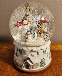 Vintage Christmas Snowman Theme Musical Snowglobe