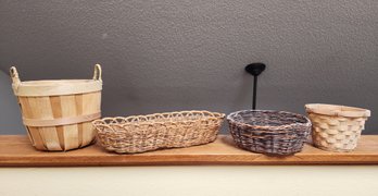 (4) Assorted Decorative Baskets