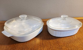 (2) Vintage CORNINGWARE Cookware Dishes With Lids