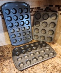 (3) Muffin Cupcake Baking Pans