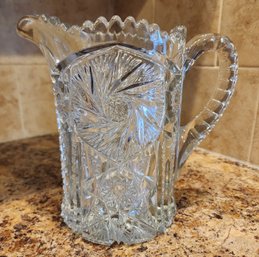 Vintage Cut Glass Beverage Pitcher