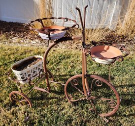 Metal Garden Bicycle Style Garden Planter Pot Display