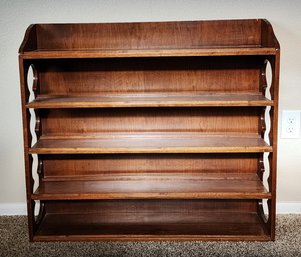 Vintage Wooden Open Bookcase