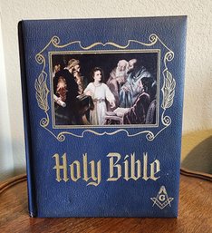 Vintage Red Letter Masonic Holy Bible Hardback Book