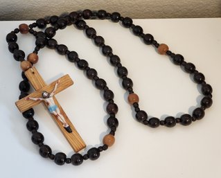 Vintage Large Hanging Christ Rosary 38'