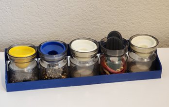 Set Of Mid Century Modern Office Organizer Capsules