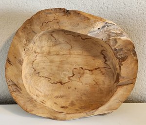 Vintage Natural Wood Turned Bowl