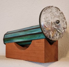 Vintage Kaleidescope With Wooden Stand