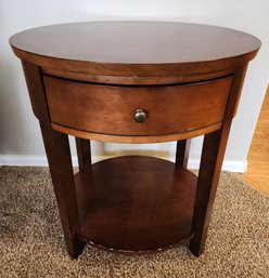 Wooden Round Top End Table