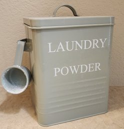 Metal Laundry Powder Cansiter With Scoop