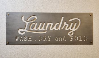 Metal Wall Accent LAUNDRY Sign