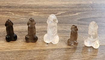 (5) Vintage Assorted Penis Shape Carved Novelty Selections #A76