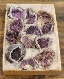 Assortment Of Purple Amethyst Mineral Specimens #A211