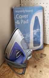 HAMILTON BEACH Iron And Brand New Ironing Board Cover