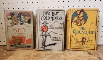 (3) Antique Hardback Books Feat. SPY