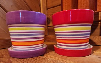 (2) ASHLAND Decorative Flower Pots