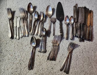 Large Assortment Of Silver Plated Flatware Selections