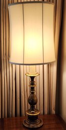 Vintage Heavy Brass Base Table Lamp #1