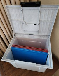 Plastic File Organizer Box With Folders