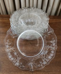 Vintage Set Of Art Glass Plates