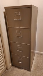 Vintage Metal File Cabinet With Folders