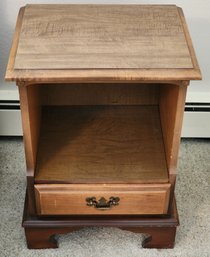 Vintage Wooden Side Table With Drawer