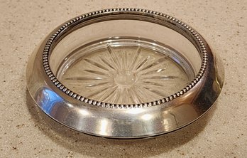 Vintage FRANK WHITING Sterling Silver Rim Ashtray