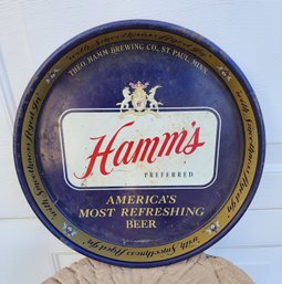 Vintage HAMMS Metal BEER ADVERTISING Serving Tray