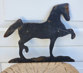 Vintage Cast Metal Horse Cutout Decor