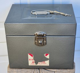 Vintage Metal Storage Box With Key