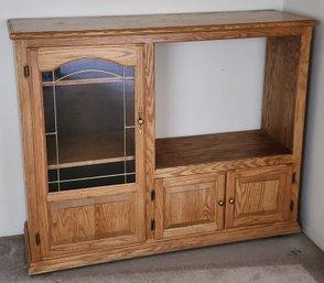 Vintage Solid Wood Display Cabinet