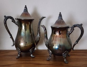 (2) Coffee Teapot Silverplated Selections