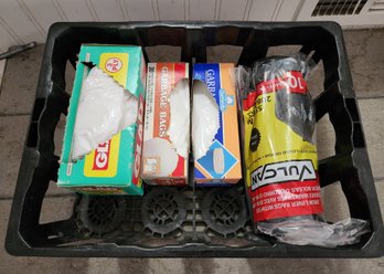 Assortment Of Trash Cans And Coca Cola Plastic Crate